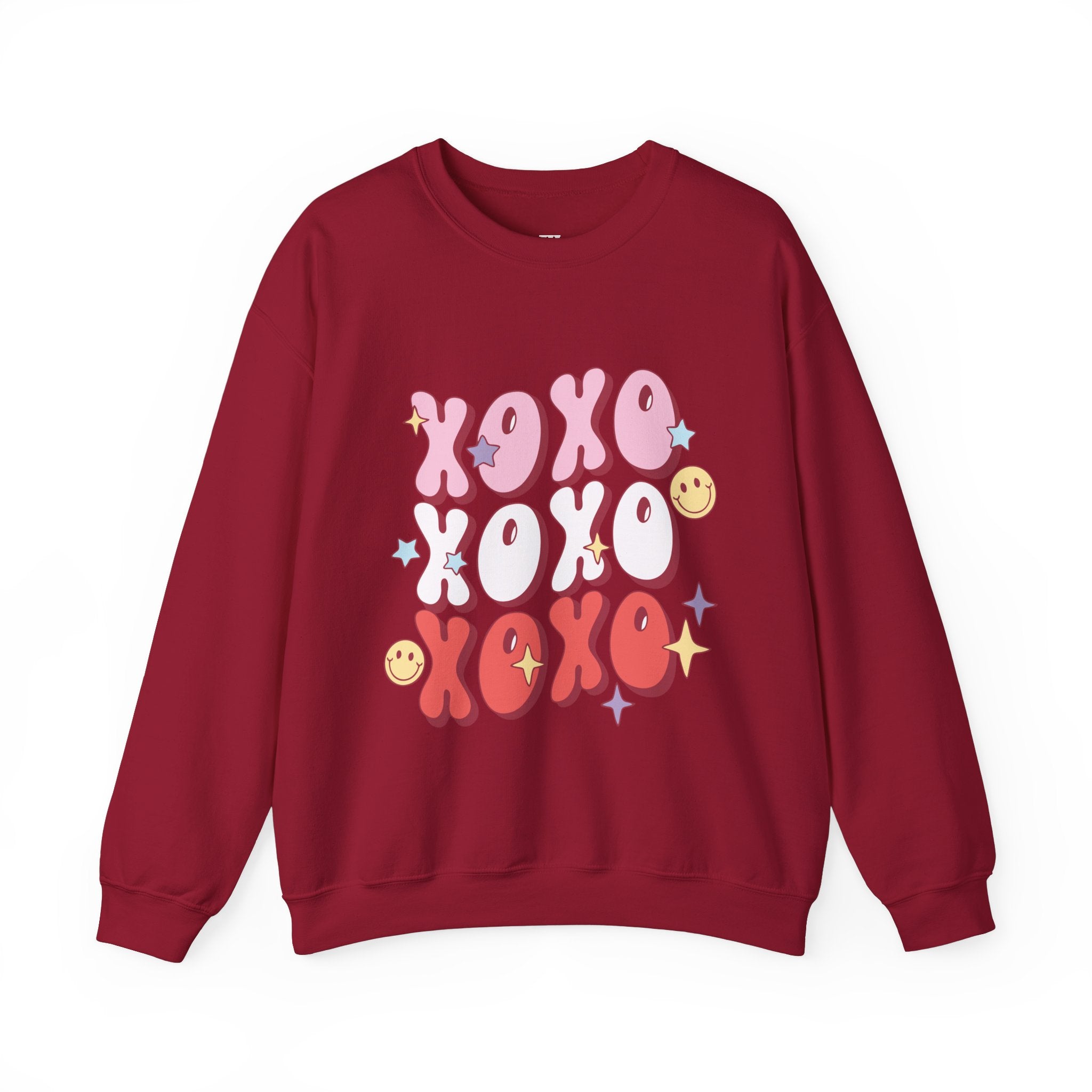 XOXO Unisex Heavy Blend™ Valentine Red Crewneck Sweatshirt