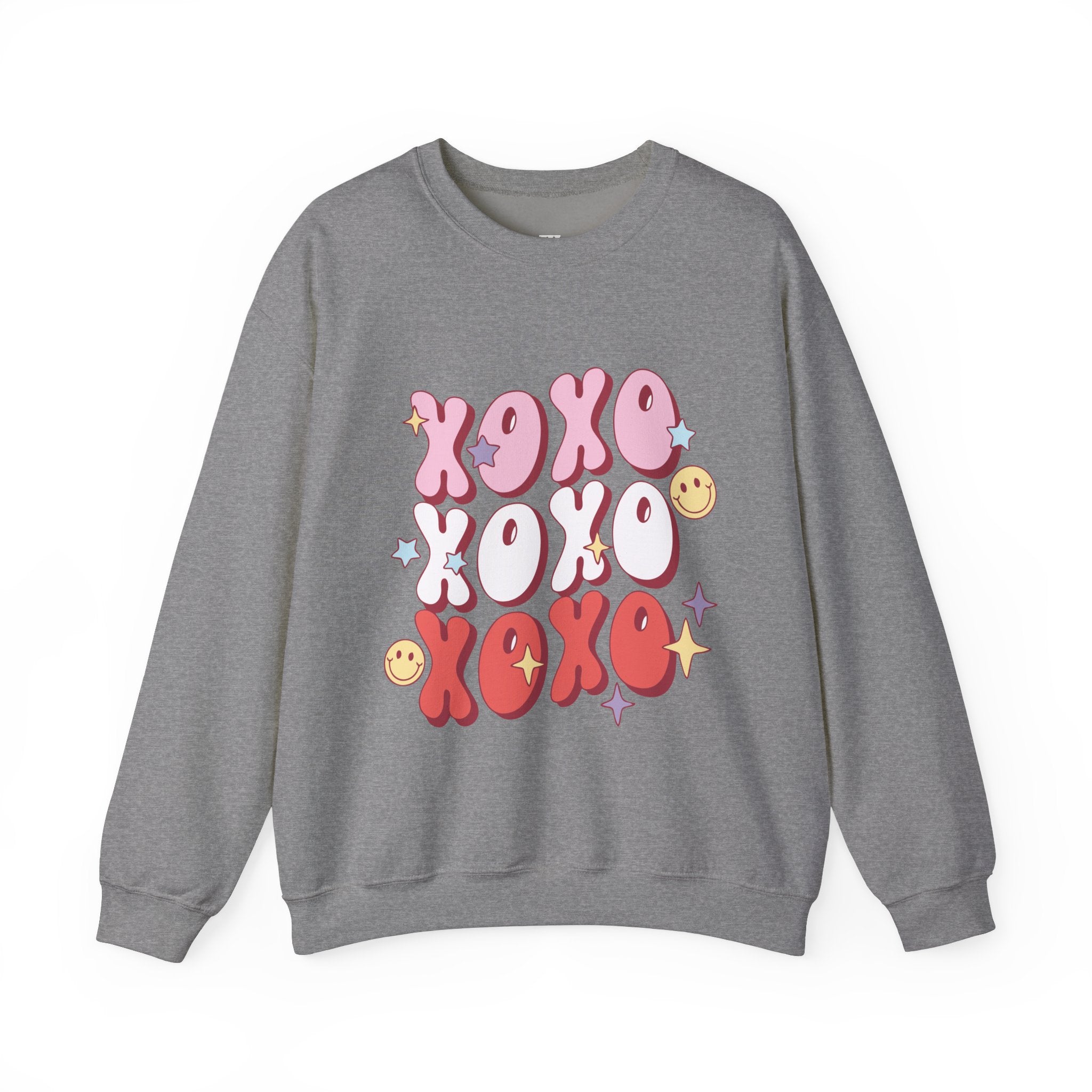 XOXO Unisex Heavy Blend™ Valentine Gray Crewneck Sweatshirt