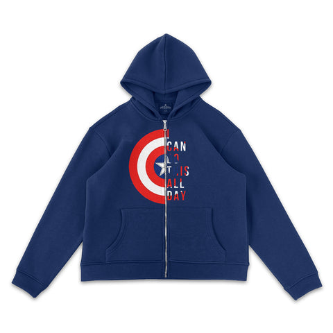 Captain America Full-Zip Hoodie - Super Heroes Hoodie - Jack N Hoods