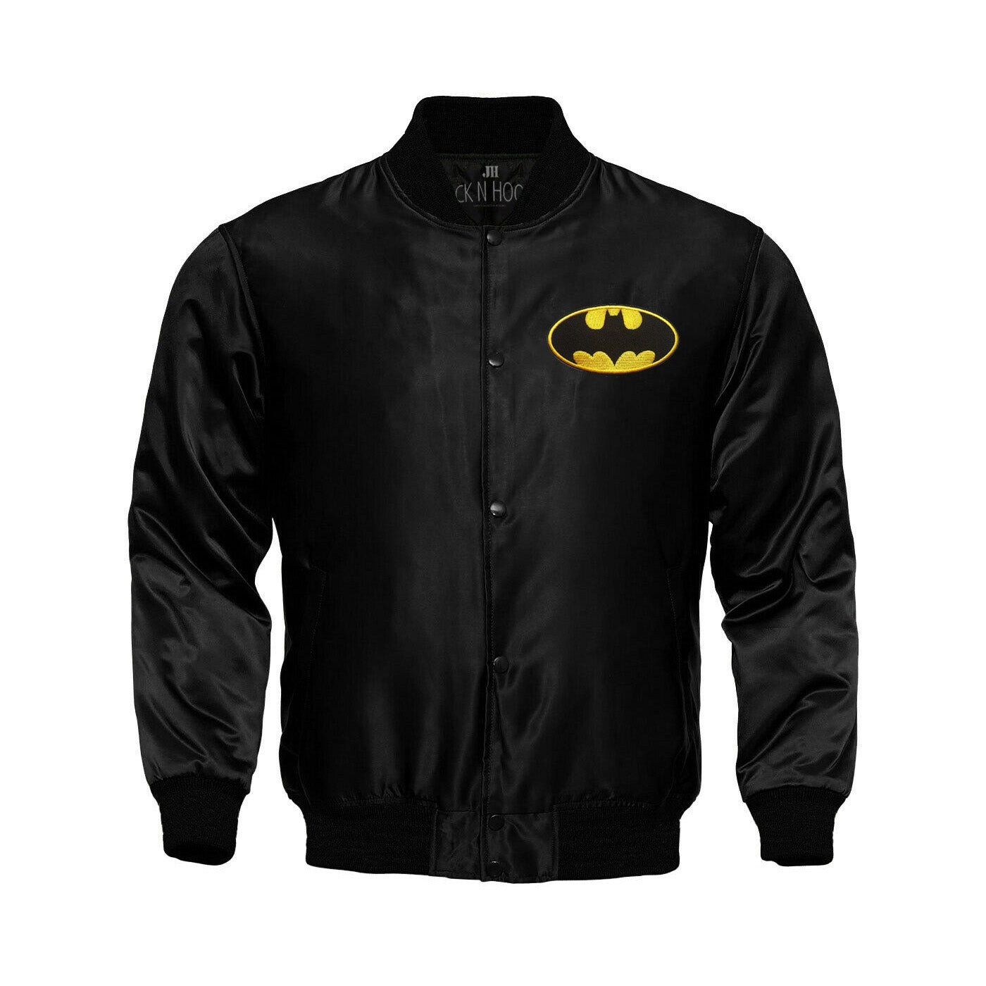 Batman Logo Satin Varsity Jacket - DC Comics Varsity - Jack N Hoods