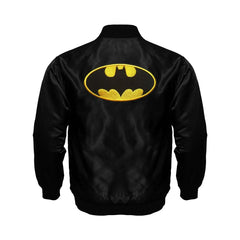 Batman Logo Satin Varsity Jacket - DC Comics Varsity - Jack N Hoods