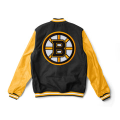 Boston Bruins Black and Gold Varsity Jacket - NHL Varsity Jacket - Jack N Hoods