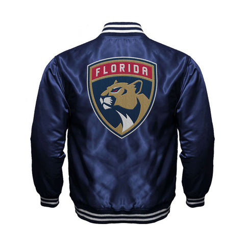 Florida Panthers Satin Varsity Full Snap Jacket - Jack N Hoods