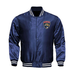 Florida Panthers Satin Varsity Full Snap Jacket - Jack N Hoods