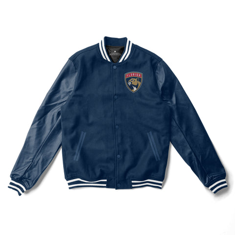 Florida Panthers Navy Blue Varsity Jacket - NHL Varsity Jacket - Jack N Hoods
