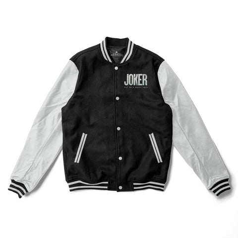 JOKER Happy Face Varsity Jacket - Super Heroes Varsity - Jack N Hoods