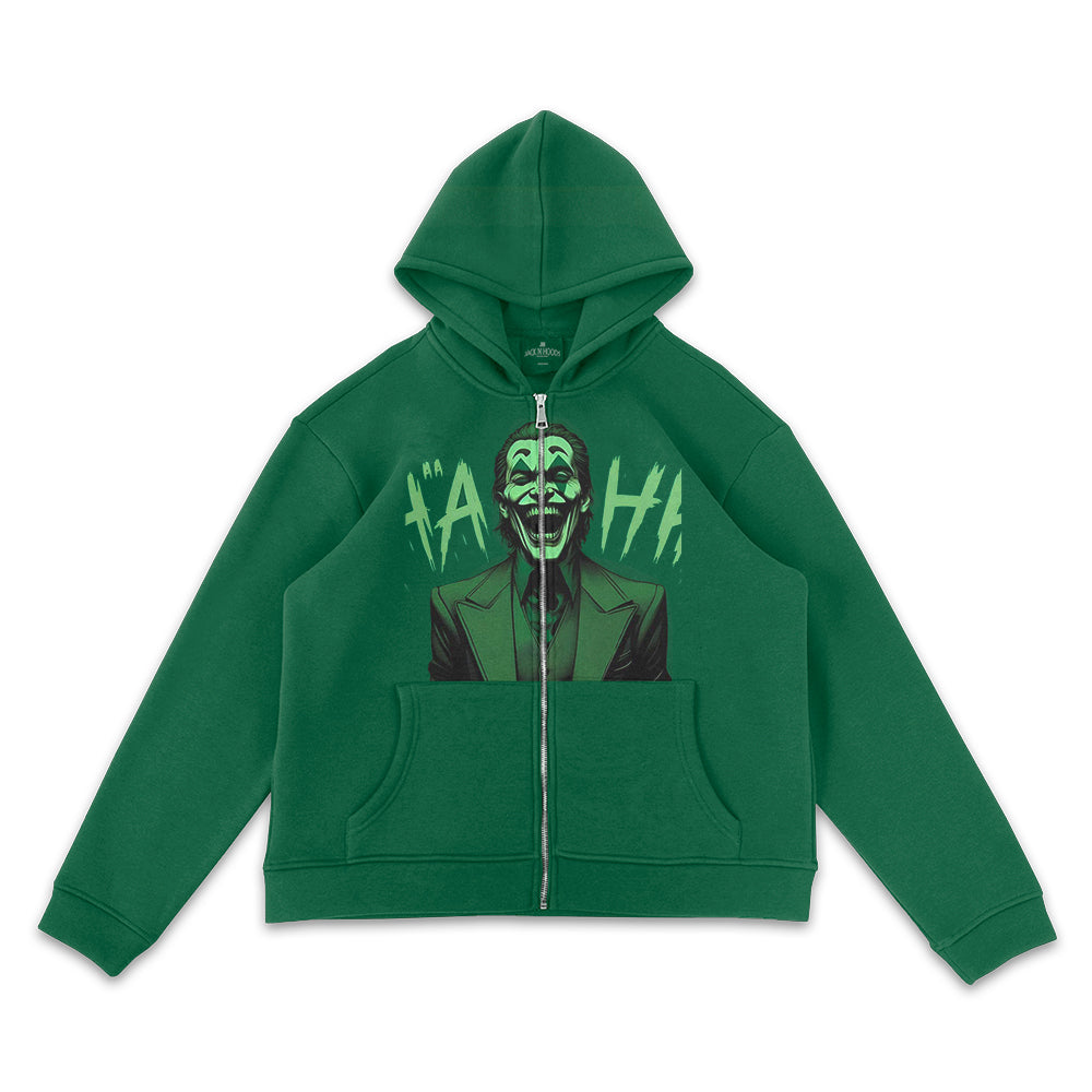 JOKER Full-Zip Green Hoodie