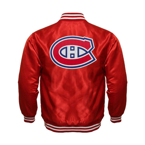 Montréal Canadiens Satin Varsity Full Snap Jacket - Jack N Hoods