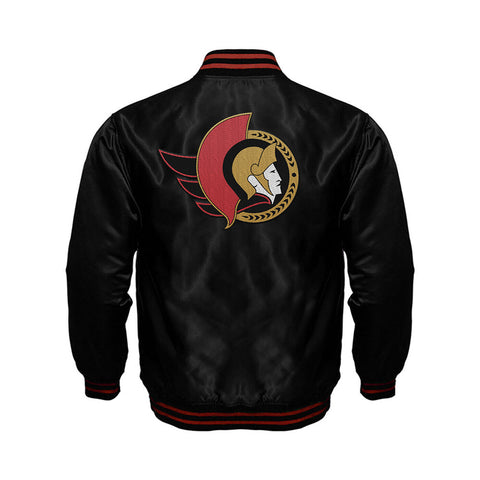 Ottawa Senators Satin Varsity Full Snap Jacket