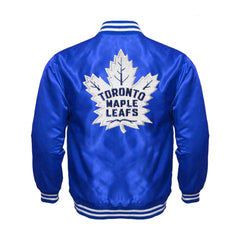 Toronto Maple Leafs Satin Varsity Full Snap Jacket