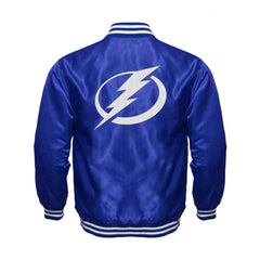 Tampa Bay Lightning Satin Varsity Full Snap Jacket - Jack N Hoods