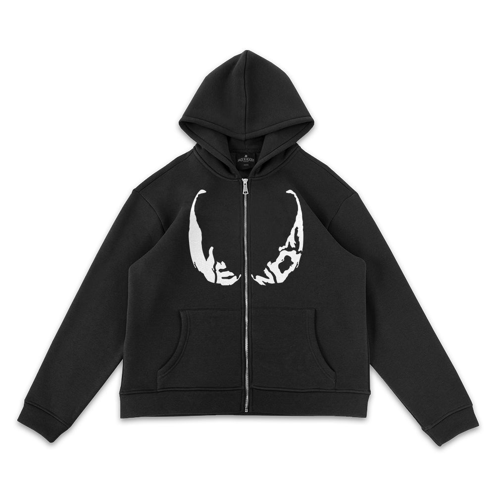 Venom Full-Zip Black Hoodie - Jack N Hoods