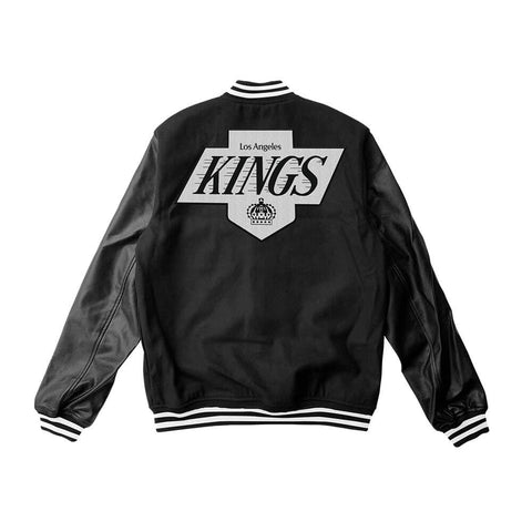 Los Angeles Kings Black Varsity Jacket - NHL Varsity Jacket - Jack N Hoods
