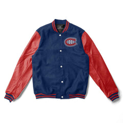 Montreal Canadiens Blue and Red Varsity Jacket - NHL Varsity Jacket - Jack N Hoods