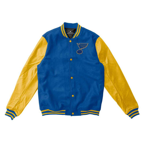 St. Louis Blues Black and Blue Varsity Jacket - NHL Varsity Jacket - Jack N Hoods